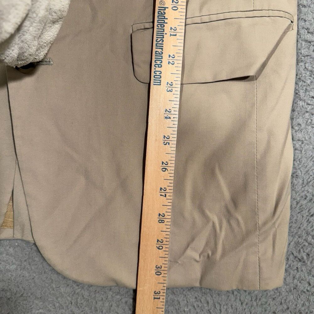L.L. Bean Mens Suit Jacket Size 40R Beige Lined Pocketed Two Buttons USA - Picture 2 of 11